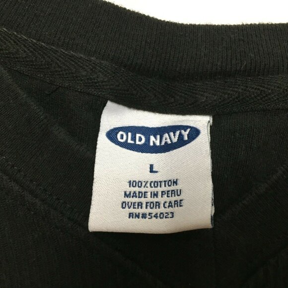 Old Navy Mens Black Short Sleeve V-Neck Casual T-Shirt Size Large - Picture 4 of 4